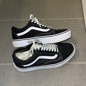 Black Platform Vans